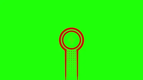 Red lightning bolt charging icon animation on green screen background for d.. Stock Footage 334157680