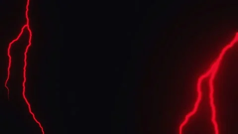 Red Lightning Bolts on Black Background Stock Footage 310664755