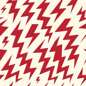 Red Lightning Seamless Pattern Background, Electric Thunder Bolt Abstract E.. Stock Illustration