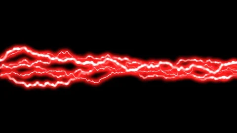 Red Lightnings Set. Elements Of Thunderstorm Animation Stock Footage 120082974