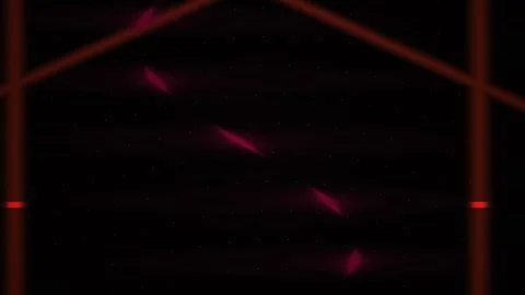 Red lights on a dark background with a structure. Stock Footage 336708313
