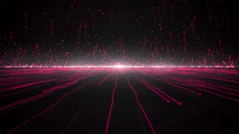 Red lights moving from the distance Video stock 139034479