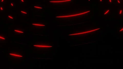 Red lights moving in a spiral shape on a black background. 3d render Stock Footage 284934770