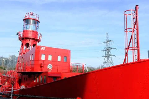  Red lightship LV95 Stock Photos