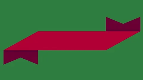 Red line and triangle background arrow isolated on green screen background Vidéo 336969312
