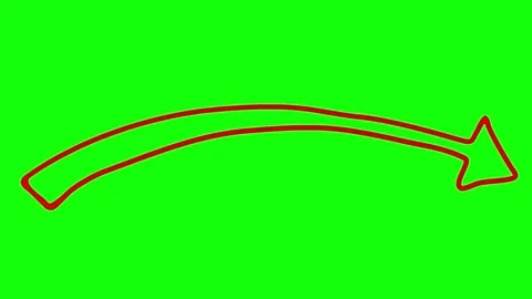 Red line arrow green Stock Footage 242497810