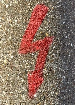 A red line with an arrow pointing down Stock Photos