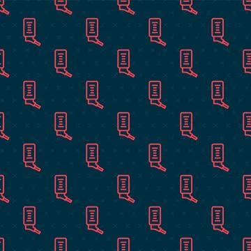 Red line Automatic drinker for small pets icon isolated seamless pattern on.. Stockillustratie