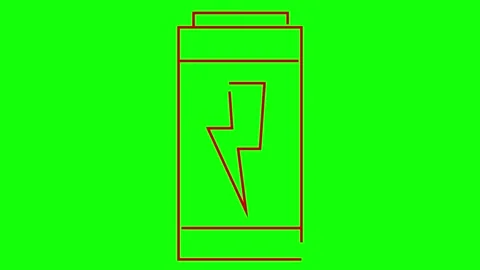 Red line battery green Stock Footage 270913788