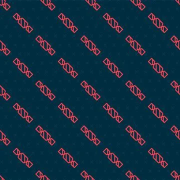 Red line Candy icon isolated seamless pattern on black background. Vector Stock Illustration