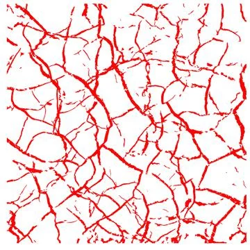 Red line crack on white background illustration vector イラスト素材