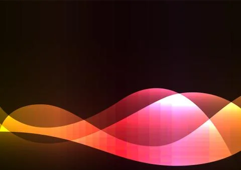 Red line curve transparent layer abstract background Stock Illustration