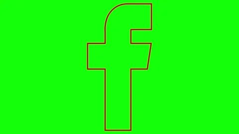 Red line facebook green Stock Footage 242157975