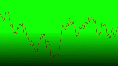 Red line graph on green background chart of stock market investment trading. Stock Footage 83219716