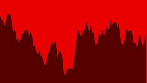 Red line graph on red background chart of stock market investment trading. Video stock 83220962