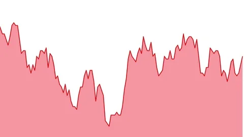 Red line graph on white background chart of stock market investment trading. Video stock 83223773