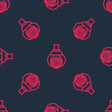 Red line Grapple crane grabbed a log icon isolated seamless pattern on black  Stock Illustration