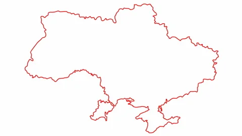 Red line map white Stock Footage 231414480