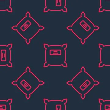 Red line Pack full of seeds of a specific plant icon isolated seamless pattern Illustrazione stock