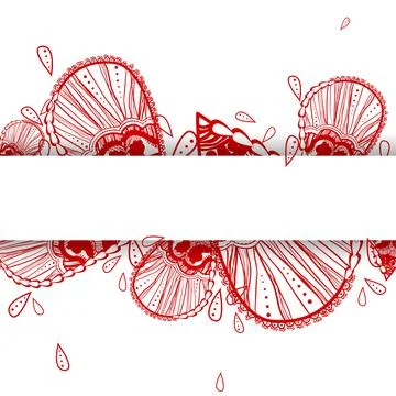 Red line petal background Illustrazione stock