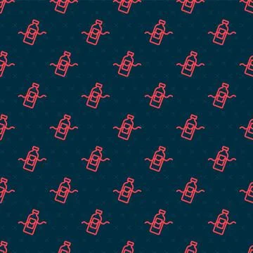 Red line The problem of pollution of the ocean icon isolated seamless pattern on Stock Illustration