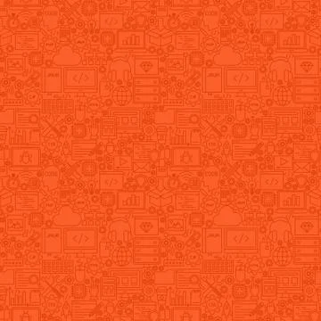 Red Line Programming Seamless Pattern Stock Illustration
