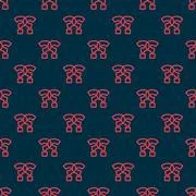 Red line ask for help text icon isolated seamless pattern on