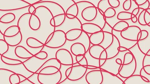Red Line Scribble Abstract Banner Pattern Background Simple Art.Vector Illu.. Illustrazione stock