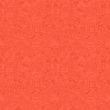 Red Line SEO Seamless Pattern Illustrazione stock