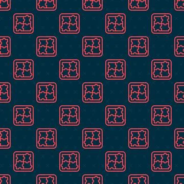Red line Solution to the problem in psychology icon isolated seamless pattern Stock Illustration