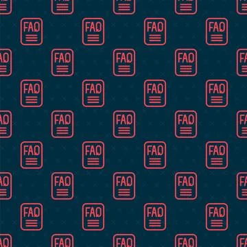 Red line Speech bubble with text FAQ information icon isolated seamless pattern Illustrazione stock
