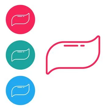 Red line Toothpaste icon isolated on white background. Set icons in circle Illustrazione stock