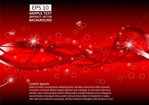 Red line wave abstract vector background Stock Illustration