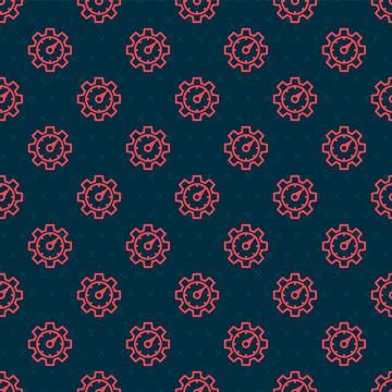 Red line Web analytics information and development website statistic icon Illustrazione stock