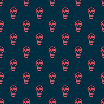 Red line Web design and front end development icon isolated seamless pattern on Stock Illustration