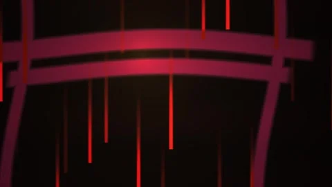 Red lines on black background with grid pattern. Stock Footage 335966796