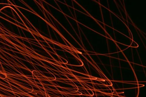 Red lines with black background Stock Photos