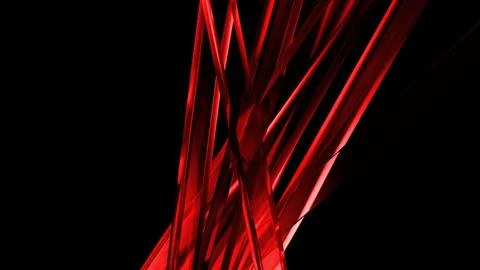 Red lines converging on a black background, abstract composition Stock Photos