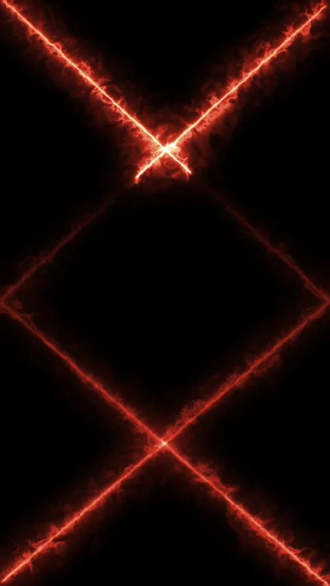Red lines creating glowing pattern on black. Vidéo 331898291