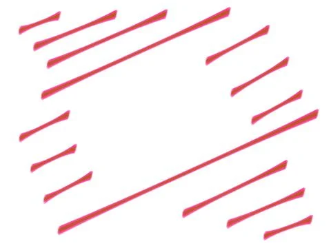 Red lines diagonal across with open space 库存插图
