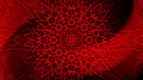 Red lines form intricate symmetrical patterns resembling a dark floral design. Stock Footage 301832576