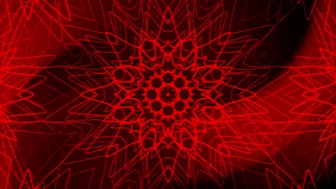 Red lines form intricate symmetrical patterns on dark background. Stock Footage 301954653