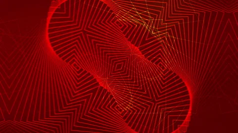Red lines forming concentric squares and spirals. Stock Footage 280485921