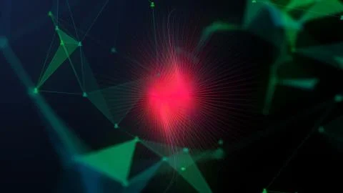 Red lines swirling Stock Illustration