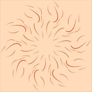 Red lines on a yellow background Stock Illustration