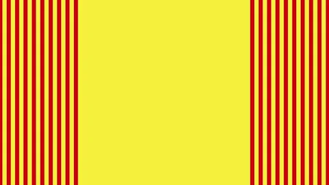 Red lines on a yellow background. Transition monochrome. Abstract motion Stock Footage 132395589
