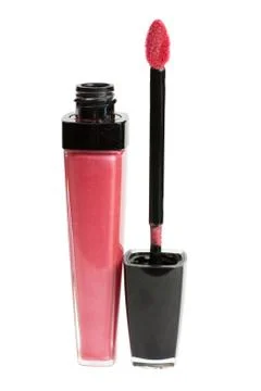 Red lip gloss Stock Photos