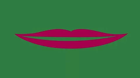 Red lip lips creative depth movement illustration gesture scene elements Video stock 335697272
