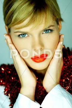 Red lips 2 Stock Photos