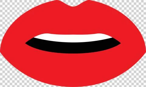 Red lips graphic with white teeth and black interior space against a dark b.. Stock Illustration
